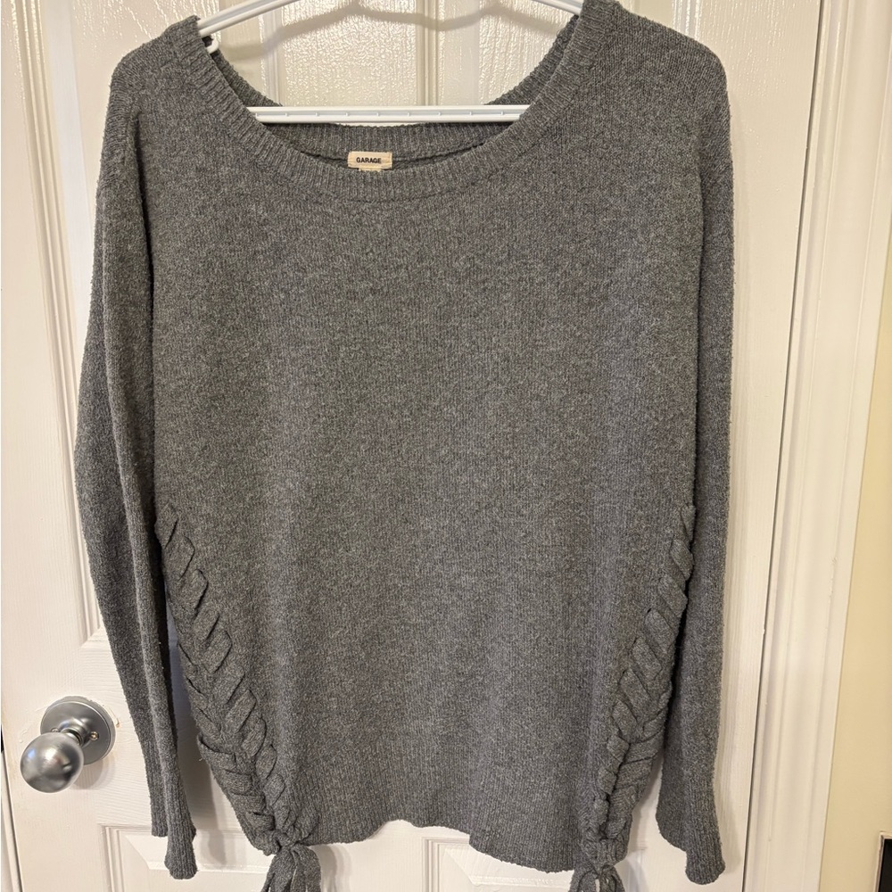 Garage Heather Gray Knit Sweater